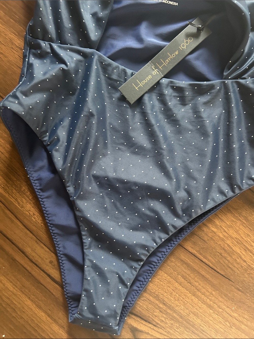 NWT House of Harlow 1960 x REVOLVE Sydney polka dot One Piece medium - Picture 5 of 6